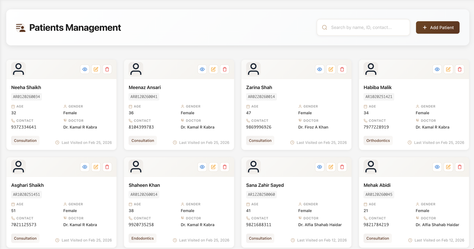 Patients screenshot